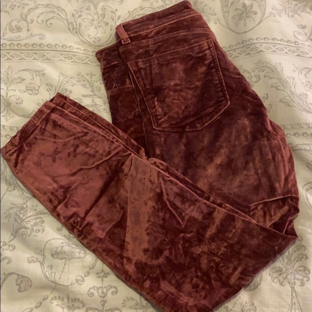 Rose Velvet Pants